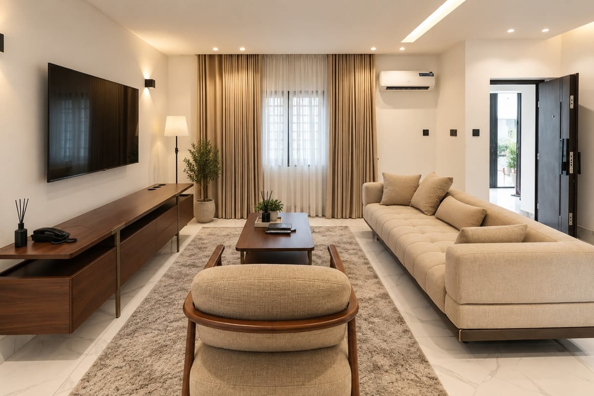 Sansa Residence — premium furnishings & contemporary design, luxury serviced apartment Maitama Abuja